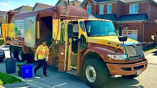 A Very Unique Manual Side Loader Garbage Truck! First Video of A Fanotech MSL!