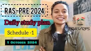 RAS-PRE 2024 DAILY STUDY PLAN||SCHEDULE-1|#ras #raspre2024 #rasstrategy