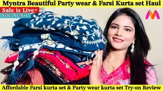 Myntra Party wear kurta set Haul| Affordable Farsi kurta set Haul| Chikankari kurta set Haul Review✨
