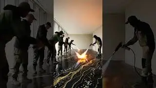 Black & Gold Epoxy Bedroom Floor &ndash; Luxury Look 😍  #home #epoxy #diyproject #aiinteriordesign