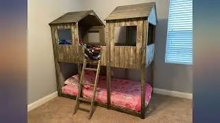 DONCO Twin Tower Bunk Bed BUNKBED, TWIN//TWIN, Rustic Dirty White review