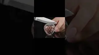 【ASMR】Listen with your earphones 🎧️ Cutting Transparent Glass Fruit Created by AI! ✨🍓 #asmr #aiasmr