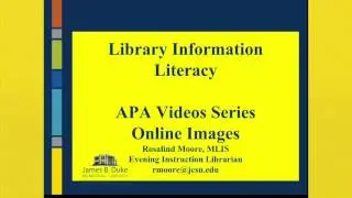 APA Video Series - Online Images