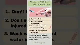 Needle stick injury protocol  NABH #nursing #medicalstudent #doctor