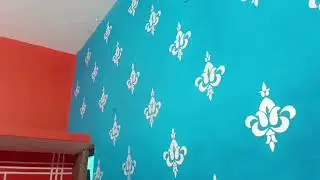Stencil#wall #fashion#design #color blue silver 🥈