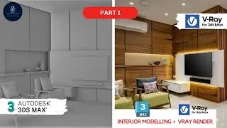 Interior Scene No 2| Realistic Living Area Dining & Modular Kitchen with VRay 5 and 3ds max| Part 1