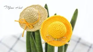 코바늘 모자뜨기 미니어처 만들기 쉬운버젼 Crochet Mini Hat