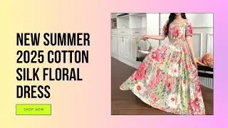 Floral Cotton Silk One Neck Long Dress &ndash; Summer Beach Wear