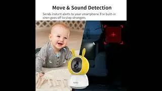 KAWA 2K Wifi Surveillance cameras 360&deg; IP camera. Wireless baby monitor. link in description.