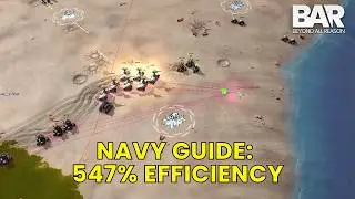 Navy Guide For Beginners: How To Get 547% Efficiency On 23 APM | Beyond All Reason | BAR Game Guide