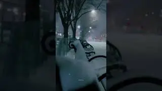 Song: artcci - night city           #vibe #dark #aesthetic #snow #night #city