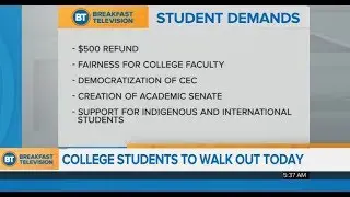 Ontario College Strike - Ontario-Wide College Student to Walkout today in protest - December 2017