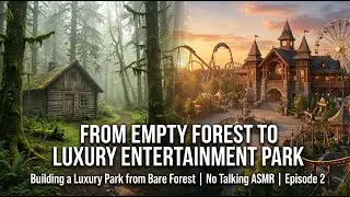 Building a Luxury Park from Bare Forest | No Talking ASMR | Episode 2