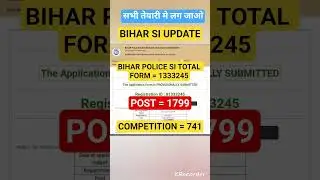 BIHAR SI TOTAL FORM FILL UP 2025 BIHAR SI TOTAL FORM FILL UP #shorts #biharsi #biharsipolice #upp