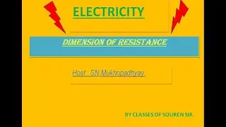 Dimension of resistance - Class X | NCERT | Madhyamik | CBSE | #education #physics #science 