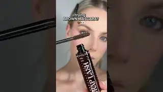 TRYING BROWN MASCARA? #makeup #mascara #beauty