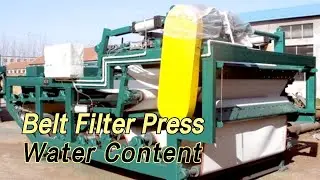 How much water content after the treatment of belt filter press is economic