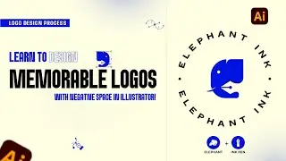 How To Design a Creative Minimal Logo in Illustrator | Elephant Ink Logo Tutorial