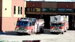 MONTREAL FIRE TRUCKS RESPONDING FROM STATION 63