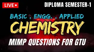 IMP QUESTION | CHEMISTRY ( Basic , Engg. , Applied ) | SEM 1 | DIPLOMA ENGG.