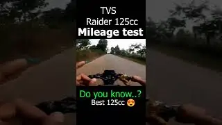 TVS Raider 125 mileage test 😱 #tvsraider