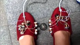 Magic Slippers (Arduino haptic foot interface for text transmission)