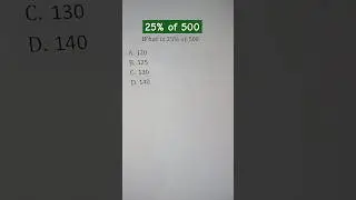 25% of 500 || #youtubeshorts #maths