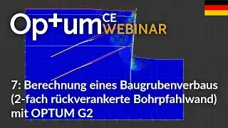 Beispiel 7 - Berechnung eines Baugrubenverbaus (2-fach rückverankerte Bohrpfahlwand) mit OPTUM G2