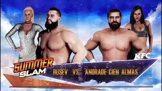 WWE2K18 SummerSlam 2018 Rusev & Lana vs Almas & Zelina