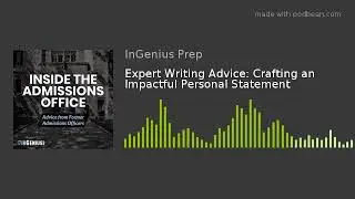 Expert Writing Advice: Crafting an Impactful Personal Statement