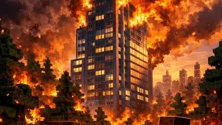 The forest near the skyscraper caught fire, I'm trying to put it out, but it's not working...