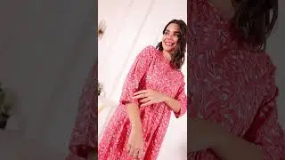 MomToBe Women Fit and Flare Pink Midi/Calf Length Dress