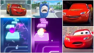 funny cars Vs oddbods vs amazing McQueen meme song cover 