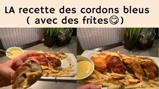 La SUPER recette des cordons bleus 🤩avec des frites MAISON au FOUR !🍟