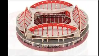 Puzzle 3D em madeira - Est&aacute;dio Sport Lisboa e Benfica
