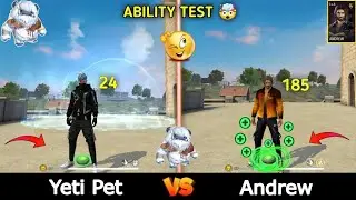 YETI PET VS ANDREW ABILITY TEST AFTER UPDATE 🤯 GARENA FREE FIRE