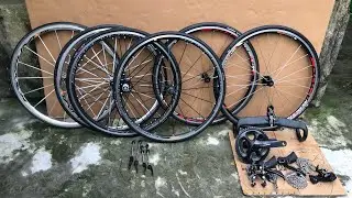 11/10 3 cặp bánh nhôm campag,mavic,fullcrum, bộ group 105 R7000 và ghi đông sworks nhé các bác !