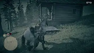 Red dead Redemption 2 Story Mode. Cabin Bear Attack!!!