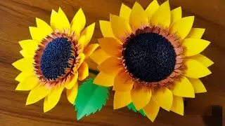 Unique sunflower wall hanging//paper craft//diy//flowers