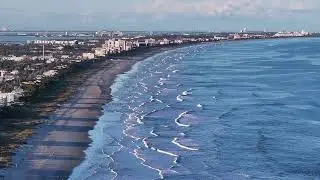 Cocoa Beach Florida 4K Drone Footage | Sunset Space Coast Aerial