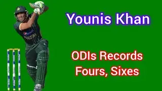 Younis Khan Batting Records | ODIs Career records | Fours | Runs | Cricket | Pakistan Team | Sixes