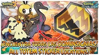 ¡Encuentra todas las DOMINSIGNIAS! /  All TOTEM STICKER Locations! - Pokémon Ultrasol y Ultraluna