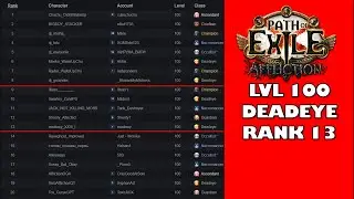 PoE 3.23 Affliction - lvl 100 Deadeye - Rank 13