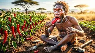 Prehistoric Survival Story | Early Human Eats Spicy Chili for the First Time