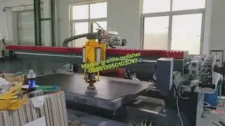 China polish machine for marble granite slabs with Franfurt Fickert heads машина для полировки камня