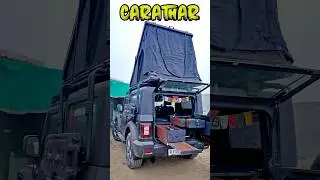 Unbelievable Mahindra Thar Camper Transformation! 😱🔥 #CaravanLife
