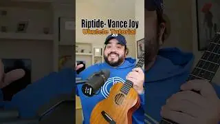EASY Ukulele Tutorial for RIPTIDE by Vance Joy #shorts