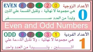 مجموعة الأعداد الزوجية والفردية | Even and Odd Numbers