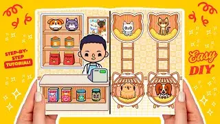 Toca Boca Pet Shop Quiet Book | Paper Doll House Tutorial #35 (Step-by-Step Guide)