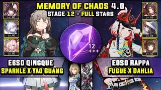 E6 Qingque Carry W/ Yao Guang & E0 Rappa Carry (3 Stars) Memory Of Chaos 12 Honkai Star Rail 4.0